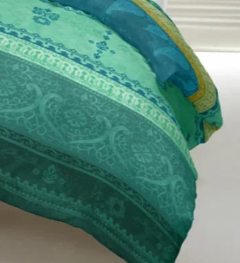 Traumschlaf Satin Bettwäsche Indi türkis